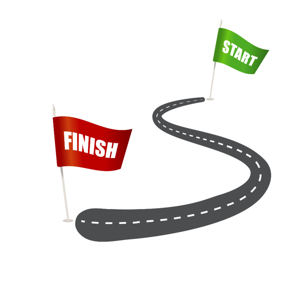 Begin with the end in mind - Finish / Start